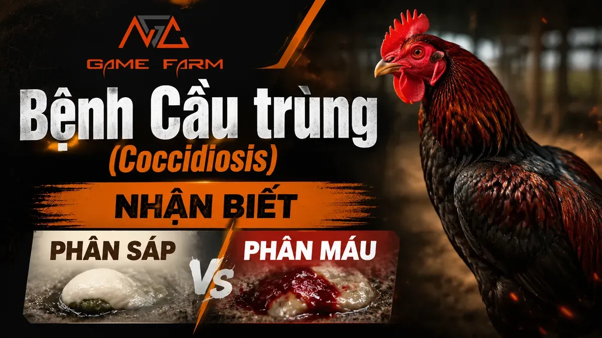Bệnh Cầu Trùng Gà (Coccidiosis): Nhận Biết Phân Sáp Phân Máu và Phác Đồ Điều Trị