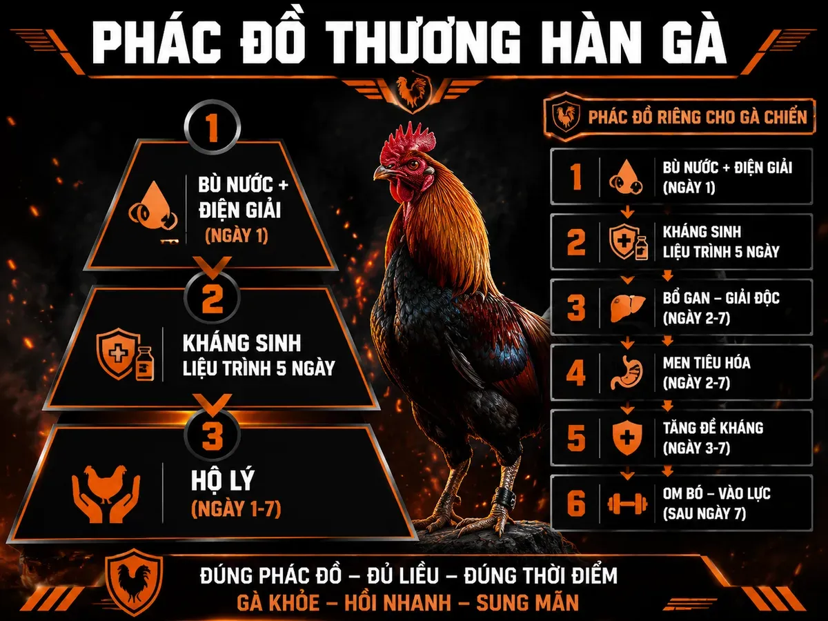 Phác đồ điều trị bệnh thương hàn gà 2026