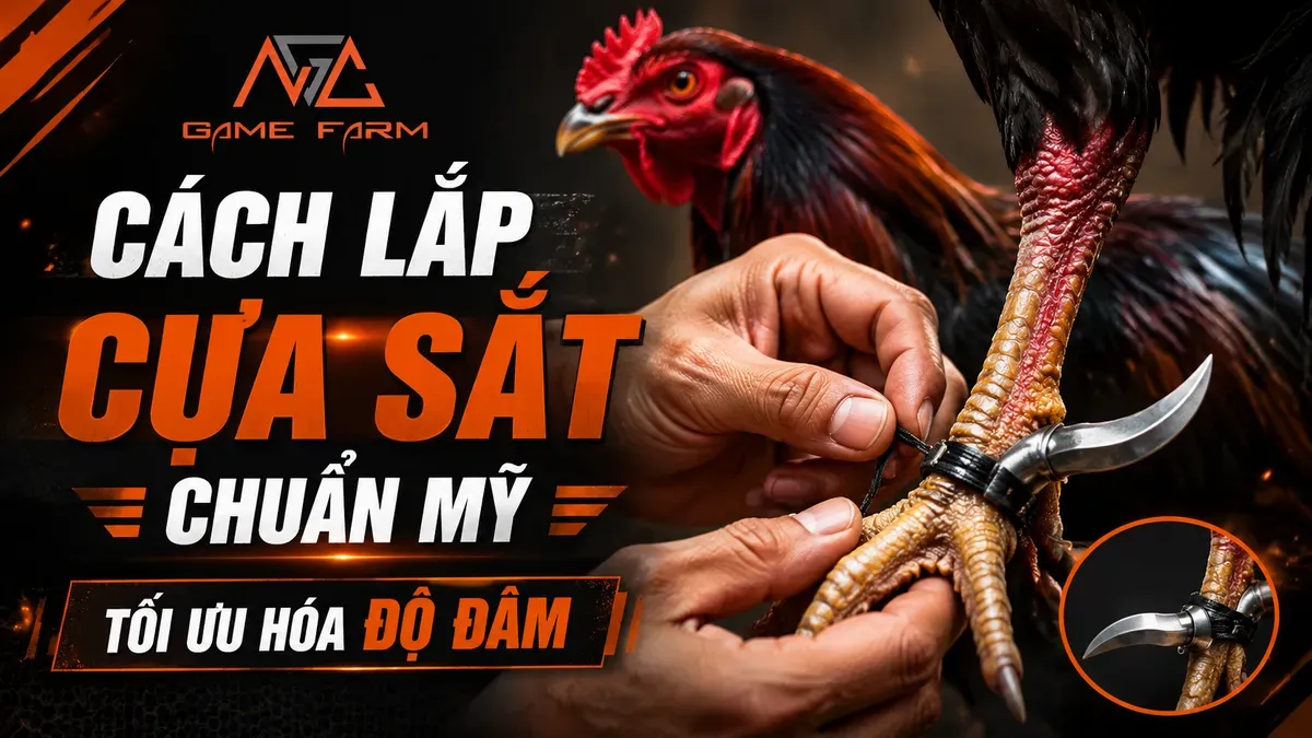 Cách lắp cựa sắt chuẩn Mỹ cho gà chiến: Hướng dẫn từ Trại Gò Công