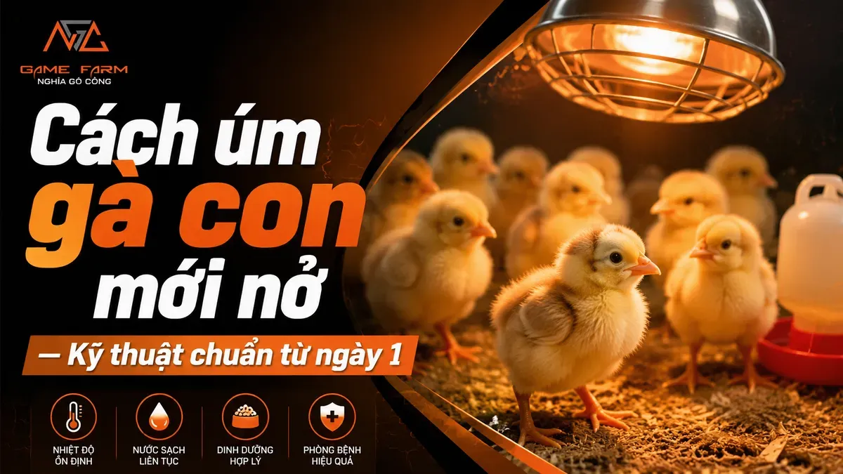 Cách úm gà con mới nở: kỹ thuật chuẩn từ ngày 1 đến hết tuần 4