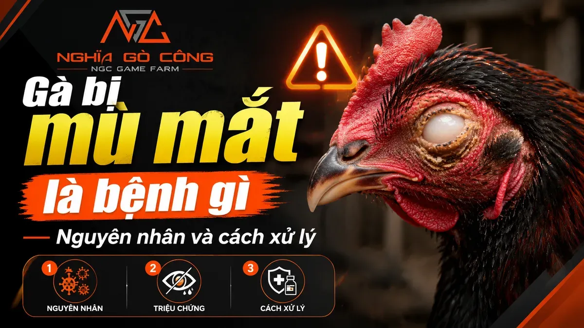 Gà bị mù mắt là bệnh gì? Nguyên nhân, cách phân biệt và phác đồ điều trị