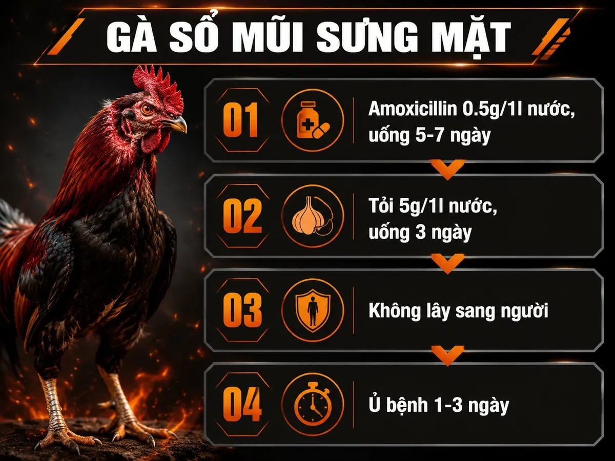 Câu hỏi thường gặp về gà bị sổ mũi sưng mặt
