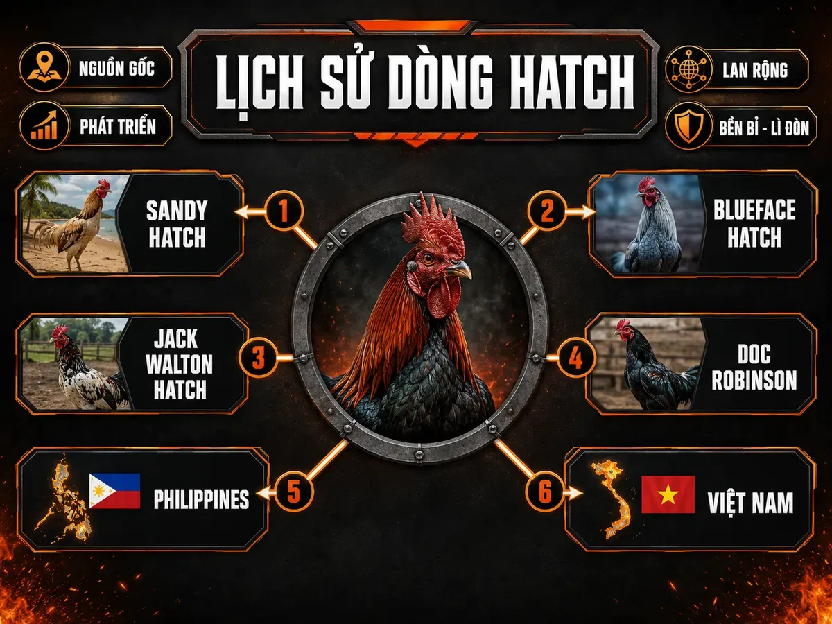 Nguồn Gốc và Lịch Sử Dòng Gà Hatch