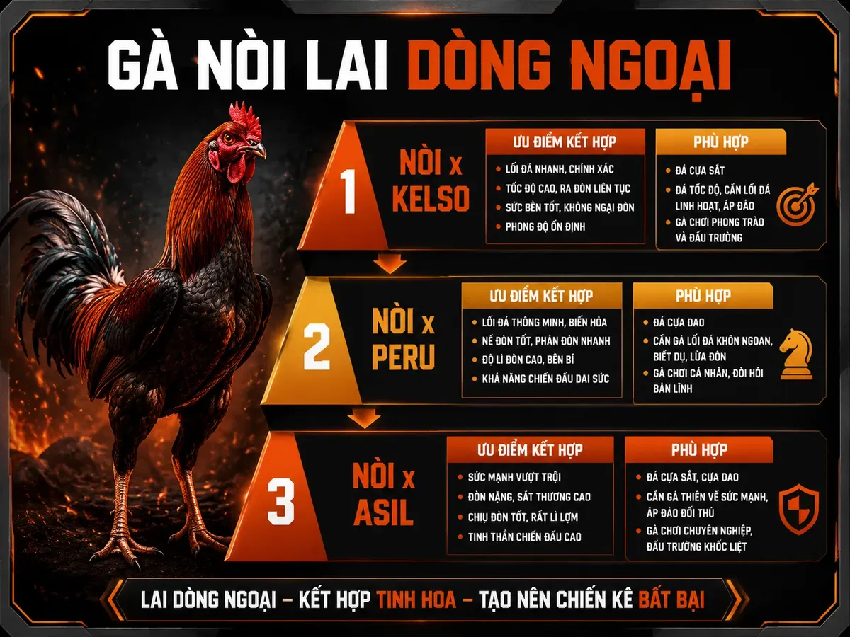 Gà nòi lai dòng ngoại: Kelso, Hatch, Peru