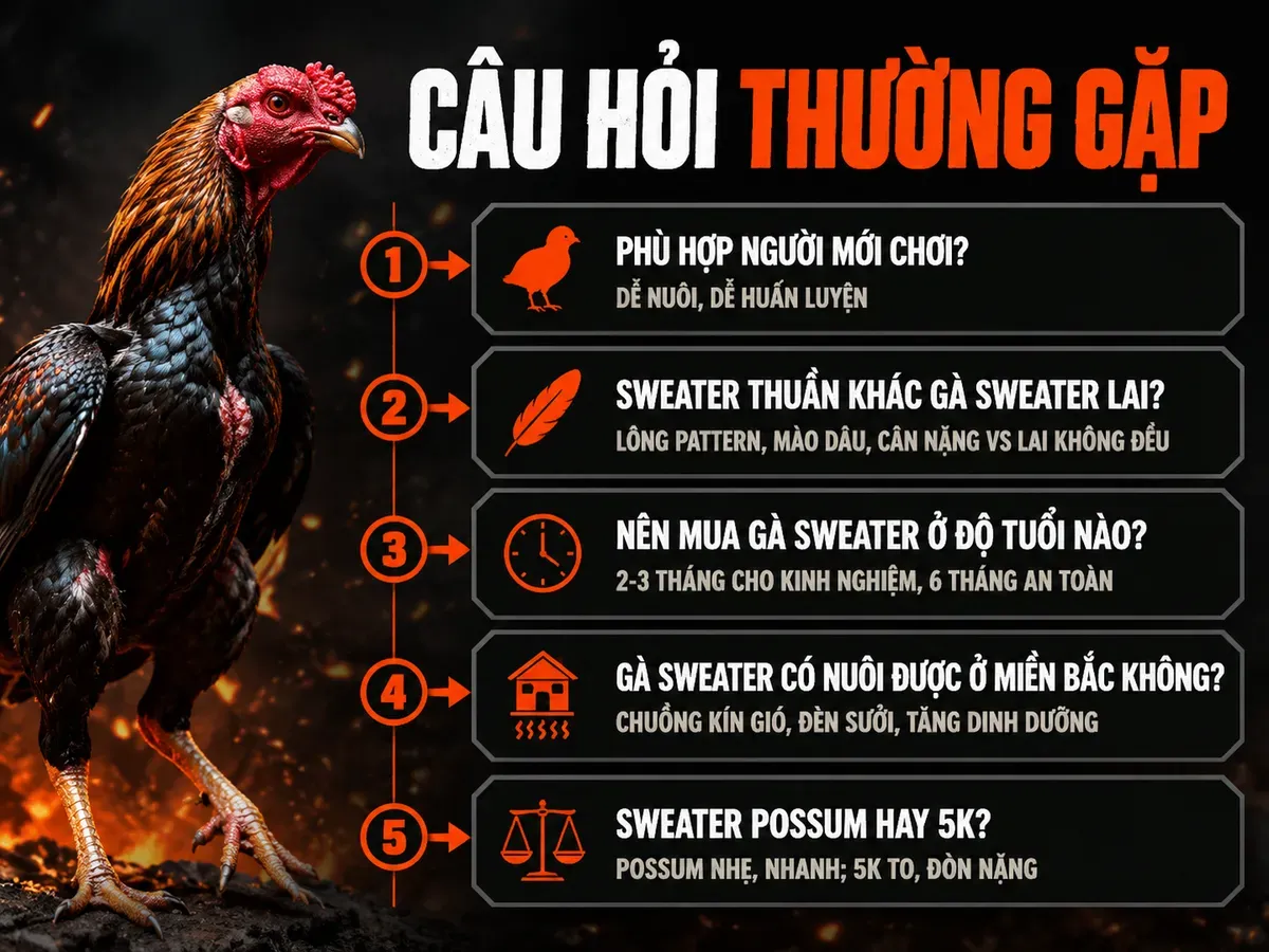 So sánh các câu hỏi phổ biến về gà Sweater, giúp người chơi hiểu khác biệt và lựa chọn phù hợp