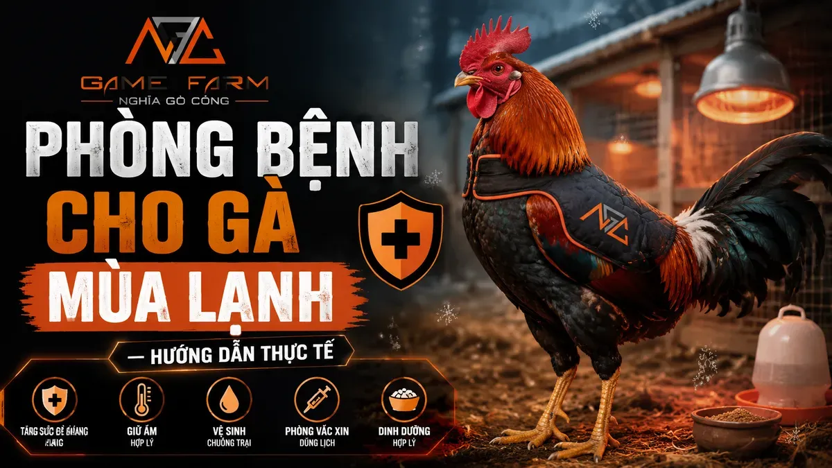 Phòng Bệnh Cho Gà Mùa Lạnh: Quy Trình Thực Tế Từ Trại Nghĩa Gò Công