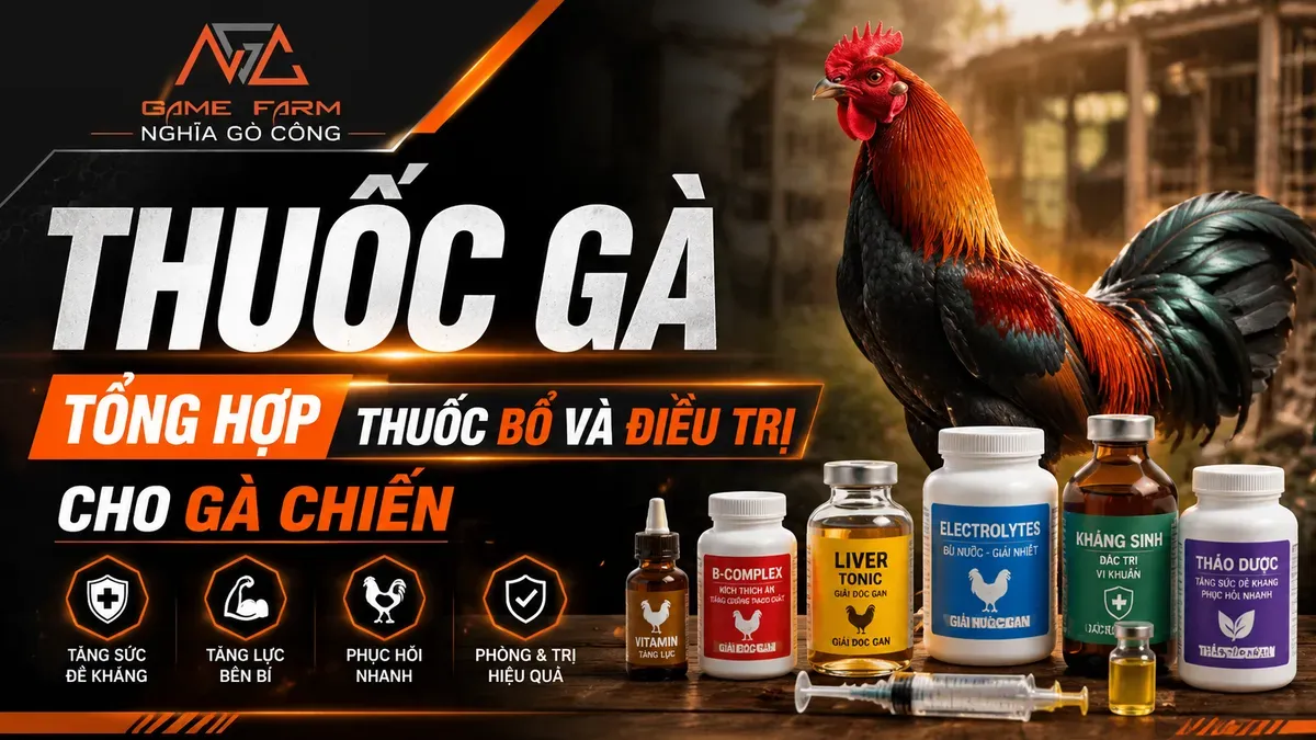 Thuốc gà: phân loại, liều dùng và cách chọn đúng cho gà chiến