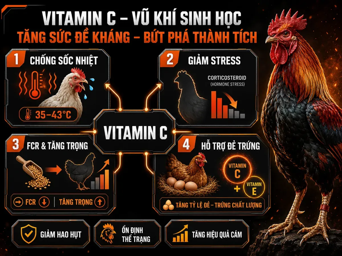 Vitamin C Tác Động Thế Nào Lên Cơ Thể Gà